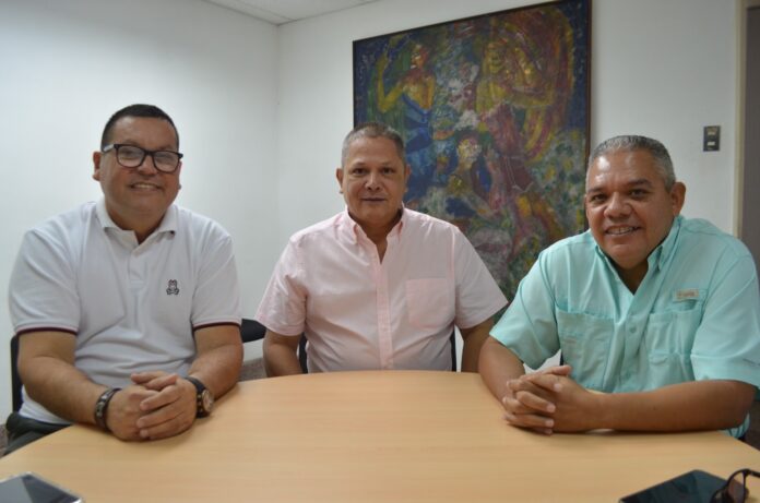 Rafael Puertas, Lenyn Rodríguez y Lucas Calderón, representantes del gremio