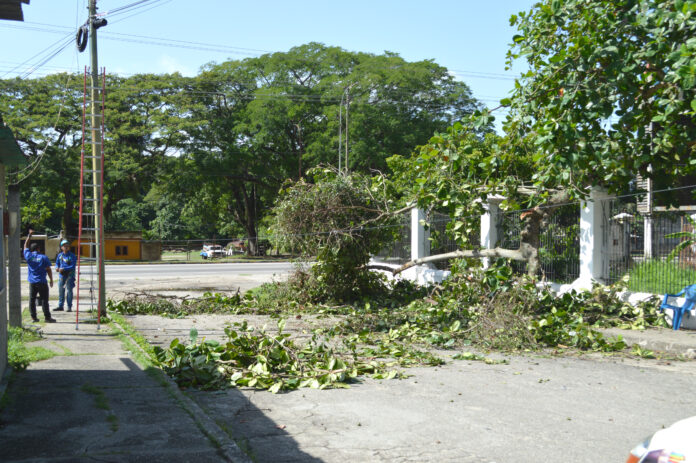 Las precipitaciones con descargas eléctricas del sábado causaron destrozos en algunos municipios, sobre todo en San Felipe. En Cocorotico, El Corozo y Cantarrana, estuvieron varias horas sin electricidad, por caída de un poste y problemas con transformadores; en los dos primeros, y en el tercero, una rama tumbó el cabledo. En la Ciudadela Hugo Chávez, un rayo dañó los equipos de la radio, por lo que está fuera del aire