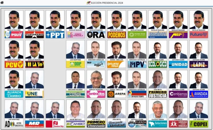 Boleta electoral para el 28 de julio