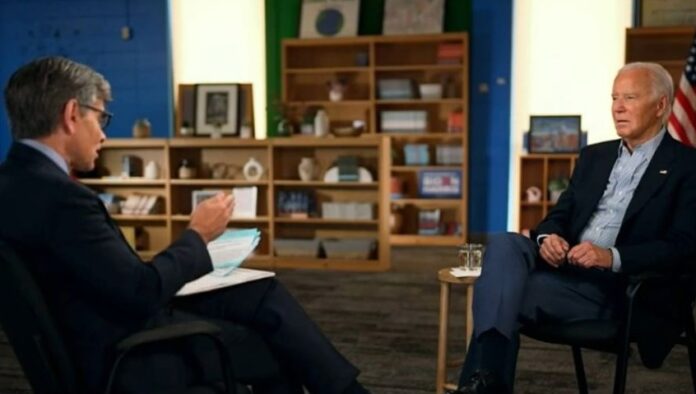 “Me hago una prueba cognitiva todos los días”, dijo Biden a Stephanopoulos