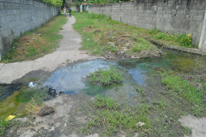 El agua contaminada recorre más de una cuadra generando preocupación entre quienes viven en esta calle