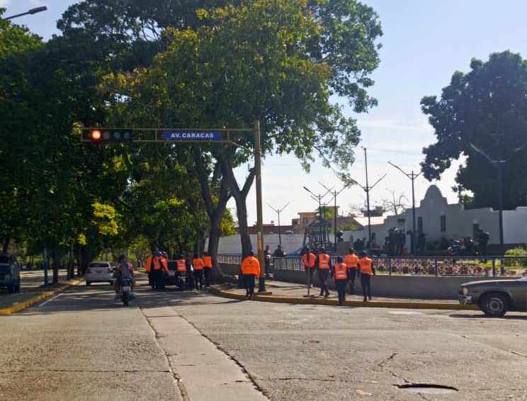 En la Avenida Caracas hay cordones de seguridad