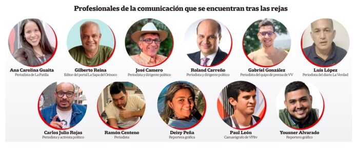 Profesionales de la prensa que permanecen detenidos