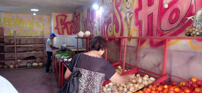 Muy pocas verduras tenían a la venta