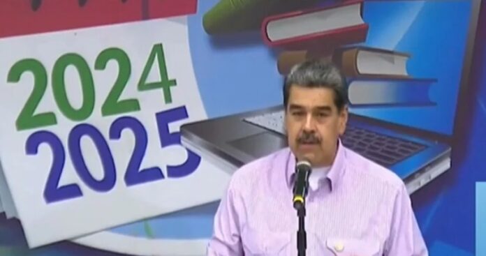 Según Maduro, la educación pública abarca 84% de las escuelas del país, y el resto (16%) forman parte de la educación privada