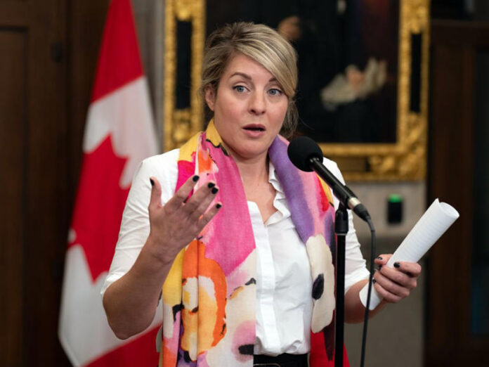 La ministra canadiense compartió un mensaje en redes sociales