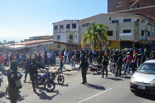 Policía regional, PNB y GNB desplegaron un fuerte cordón de seguridad