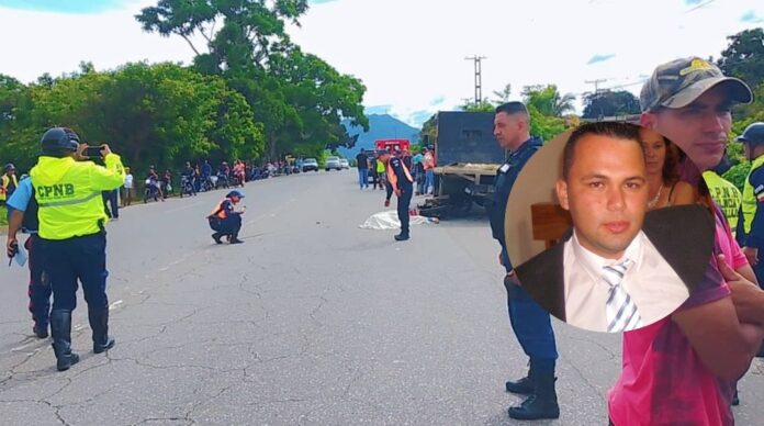El cadáver del hombre quedó atrapado entre la moto que conducía y una de las ruedas traseras