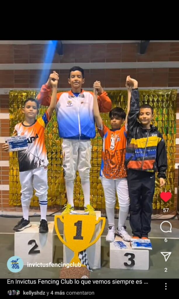 Gabriel Garcés (oro) y Pedro Díaz (bronce) sable precadete