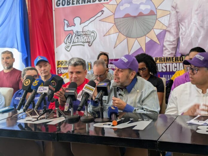 Zambrano vino a demostrar públicamente su apoyo a Luis Parra