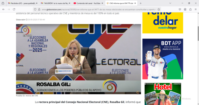 Rosalba Gil, rectora del CNE