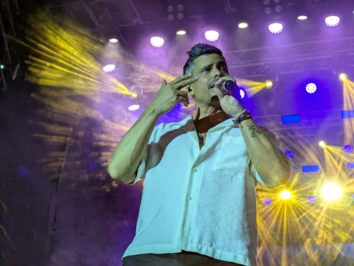 El cantautor venezolano durante su presentación en San Felipe