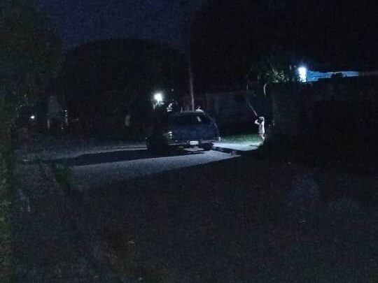 Así de ocura está la calle afectada