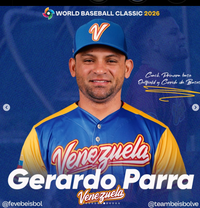 Gerardo Parra, coach primera base, outfield y corrido de bases