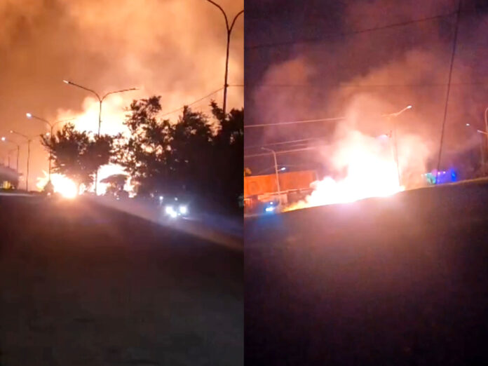 La explosión generó alarma en la colectividad