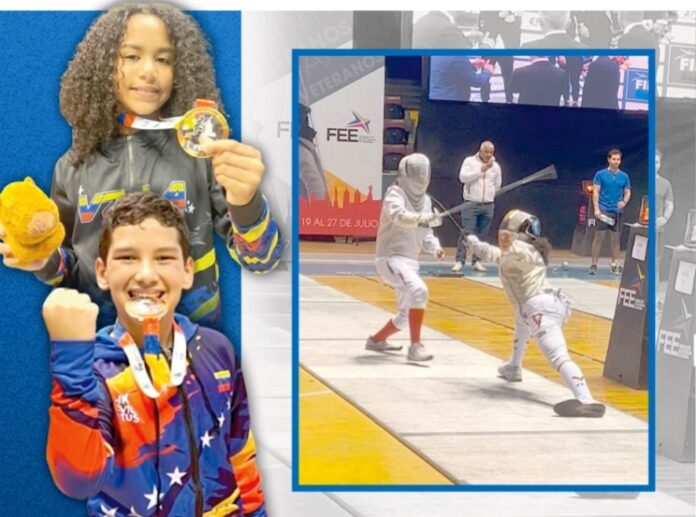 Atletas yaracuyanos siguen poniendo el nombre del país en alto en el Campeonato Sudamericano de Esgrima Infantil y Veteranos que se disputa en Quito, Ecuador. El miércoles 23 de julio, Anmary Carabalí ganó oro en sable femenino sub 11, un nuevo título para la joven esgrimista. Por su parte, Manuel Álvez revalidó el martes en la noche la corona sudamericana conseguida en 2024, al obtener oro en sable masculino sub 13. Venezuela llega a tres de oro, al sumar la conquistada por Carla López (sub 9) el fin de semana, y una de bronce por intermedio de Lucas Bru (sub 9), todos del Invictus Fencing Club de Yaracuy.