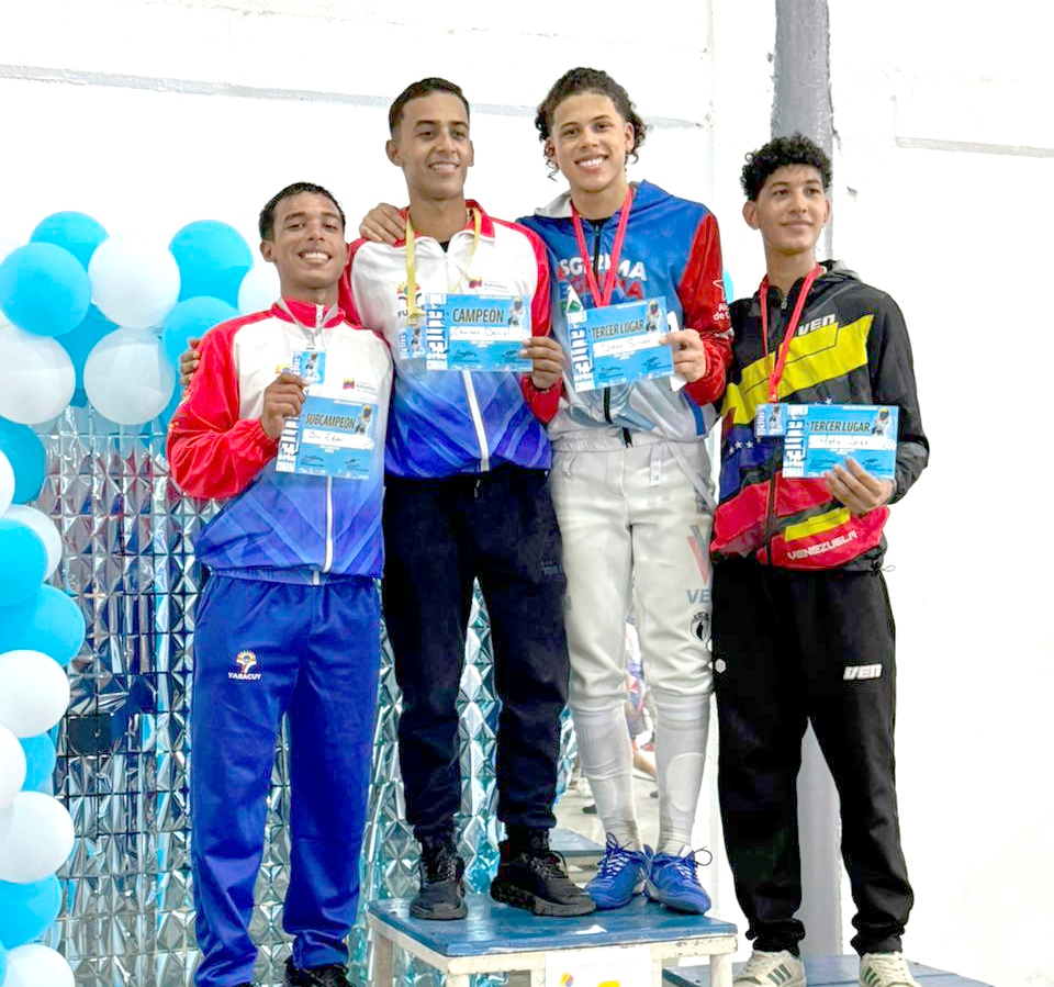 Daniel Chirinos ganó oro y Eduar Bru plata en sable juvenil del Open Élite
