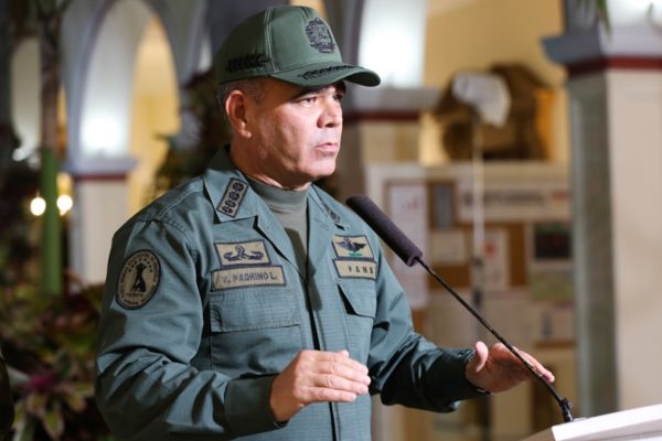 El ministro de Defensa Vladimir Padrino López dio la información este miércoles