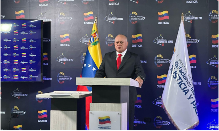 El anuncio lo hizo el ministro de Interior y Justicia Diosdado Cabello
