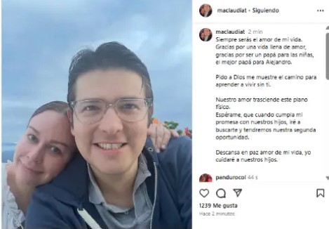 Emotivo mensaje de la esposa del senador María Claudia Tarazona