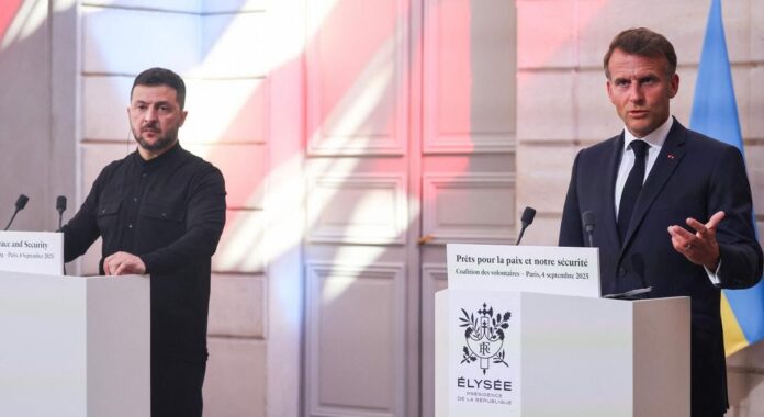 Zelenski y Macron se dirigen a la prensa tras la cumbre en París