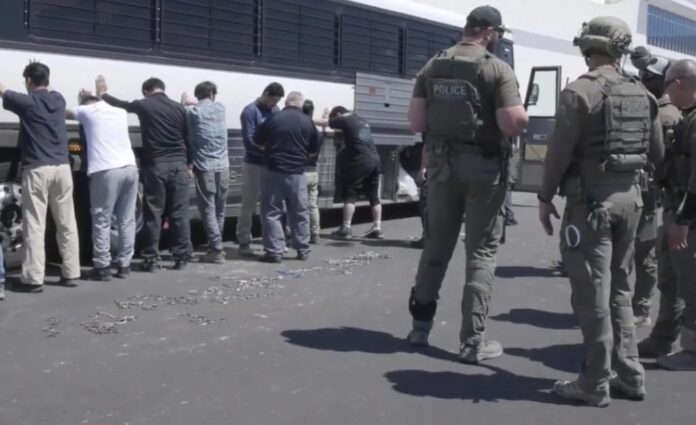 Según las autoridades norteamericanas, los 475 detenidos estaban 