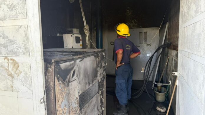 El hecho se originó debido a la explosión de un transformador