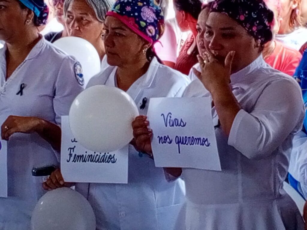 Portaron mensajes contra la violencia intrafamiliar