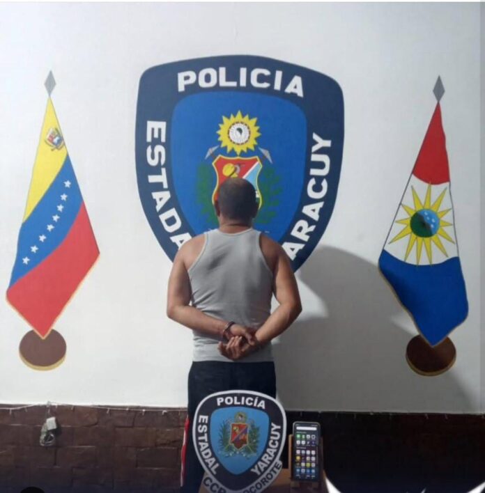 El hombre fue detenido por funcionarios del Centro de Coordinación Policial del municipio Cocorote
