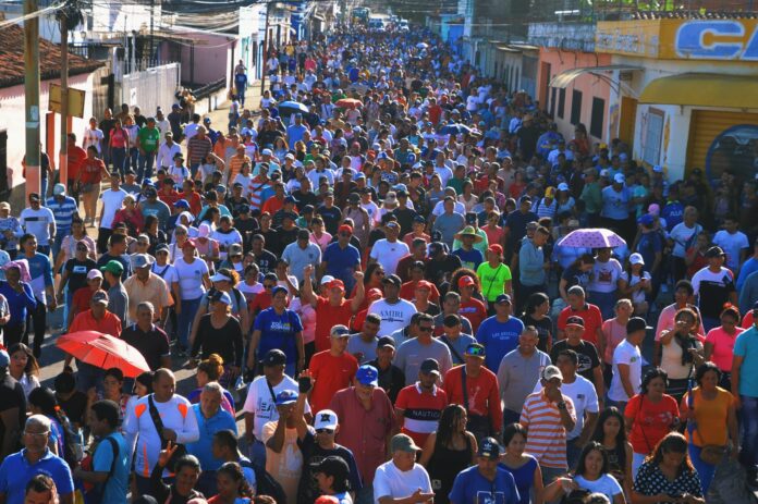 Las calles del municipio Independencia fueron escenario de la movilización de rechazo nacional a lo que el Gobierno cataloga como amenazas y ataques que ha ejercido Estados Unidos contra el país
