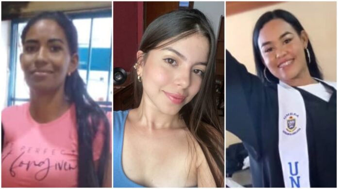 Érika Fernández, Génesis Medina y Roxana Parra
