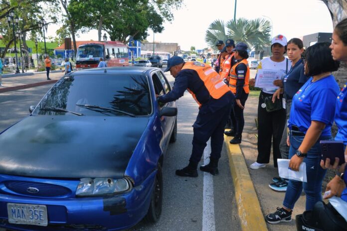 La jornada inició con la instalación de un punto vial estratégico en la Plaza Sucre del municipio Independencia