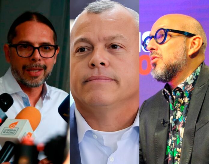 De izquierda a derecha: Freddy Ñáñez, Aníbal Coronado y Miguel Pérez Pirela