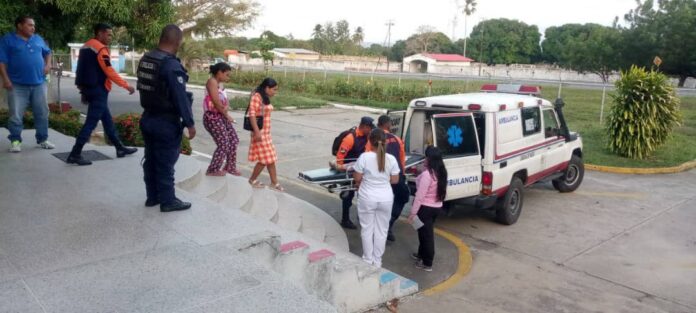 Momento en el que es trasladada al centro asistencial