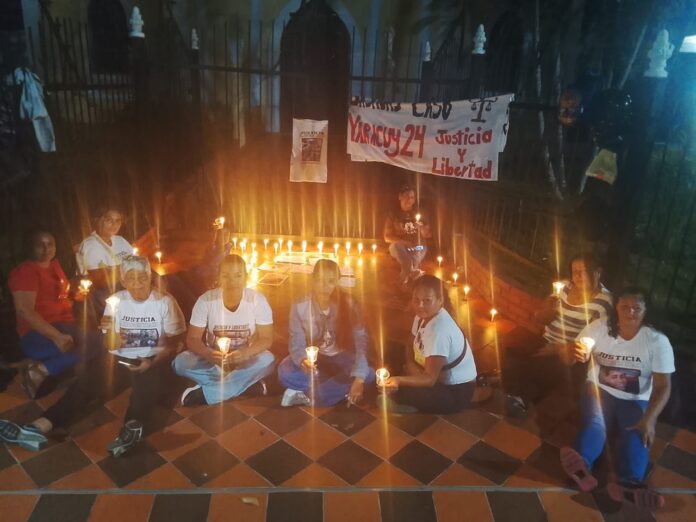 La vigilia fue a las afueras de la iglesia El Nazareno de San Felipe