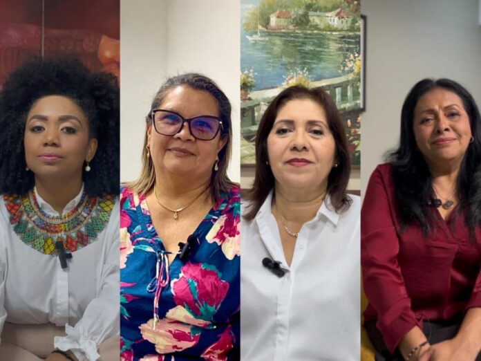 (De Izq. a Der.) Yasneidi Guarnieri, Lelibeth Liscano, Norma Delgado y Dignora Hernández