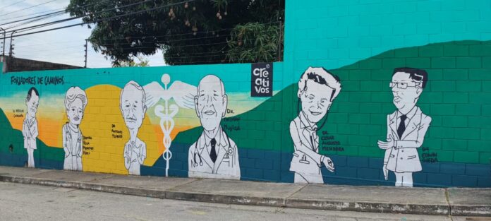 La obra fue diseñada a las afueras del Instituto Oncológico Divino Niño, en San Felipe