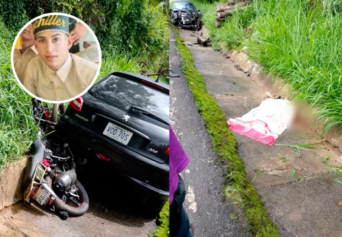 El cuerpo del joven quedó a un costado de la vía, salió expelido de la moto que conducía con dirección a su residencia