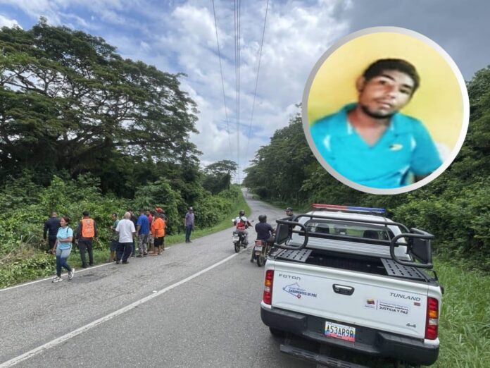 El cuerpo fue localizado a orillas de la vía, justo en la entrad a Aroa