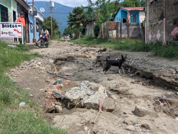 Toda la avenida está llena de zanjas, cada vez más profundas.