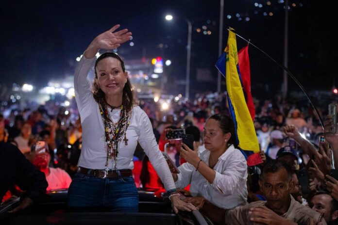María Corina Machado llegó este domingo a Venezuela