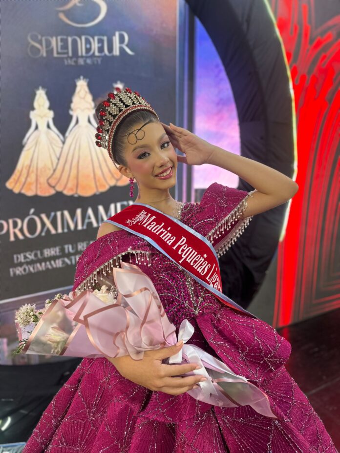 La jovencita de 12 años también fue premiada con las bandas de Amistad, Elegancia, Prensa Pree Teen