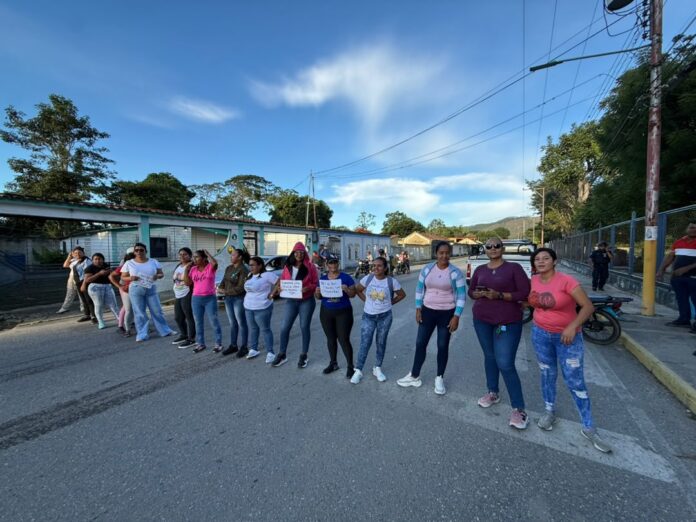 Decenas de padres y representantes portaban pancartas y gritaron consignas. Solicitaron al gobernador de Yaracuy Leonardo Intoci que los visite